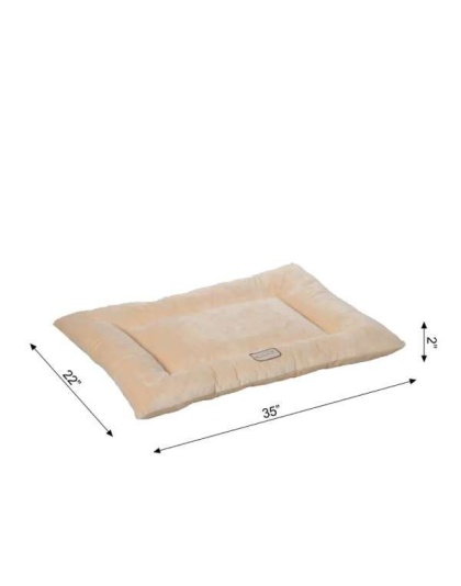 Beige - Armarkat Pet Bed Mat, Dog Crate Soft Pad W Poly Fill Cushion - L