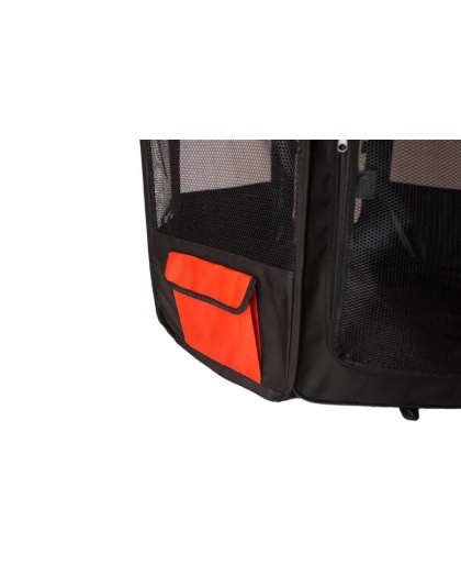 Armarkat PP002R-M Portable Pet Playpen In Bk and Rd Combo