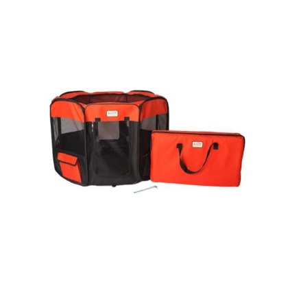 Armarkat PP002R-XL Portable Pet Playpen In Bk and Rd Combo