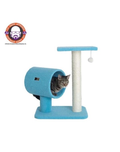 Armarkat Sky Blue 25" Cat Tree, Real Wood Scratcher for Cats