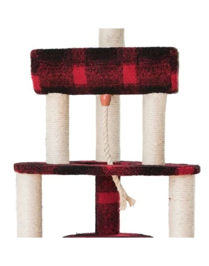 BEIGE - Armarkat Real Wood Spacious Thick Fur Cat Tower W Lounge