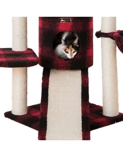 BEIGE - Armarkat Real Wood Spacious Thick Fur Cat Tower W Lounge