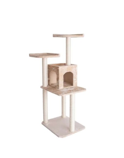 GleePet 57-Inch Height Cat Tree Two-Door Real Wood Condo Bge