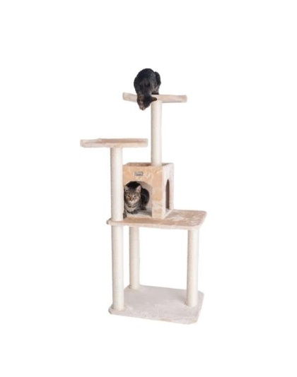 GleePet 57-Inch Height Cat Tree Two-Door Real Wood Condo Bge