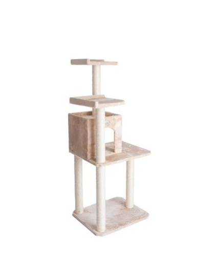 GleePet 57-Inch Height Cat Tree Two-Door Real Wood Condo Bge