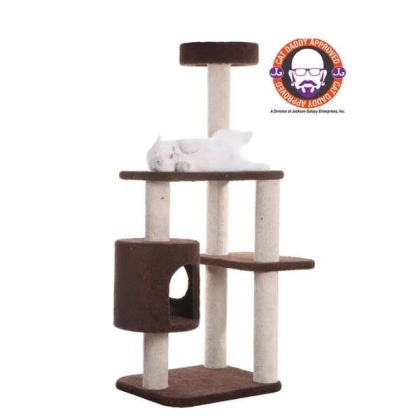 Real Wood 3-Level Carpeted Cat Tree Condo  Kitten Play House