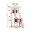 Beige - Real Wood 74" Multi-Level Cat Tree Large Cat Play Furniture