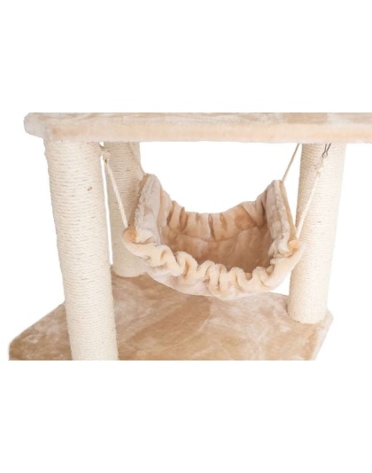 Real Wood 72" H Pet Cat Tower W Lounge Basket, Perch, A7204