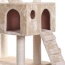 Beige - Real Wood 74" Multi-Level Cat Tree Large Cat Play Furniture
