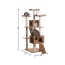 Ochre Brown - Real Wood 74" Multi-Level Cat Tree Large Cat Play Furniture