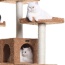 Ochre Brown - Real Wood 74" Multi-Level Cat Tree Large Cat Play Furniture