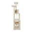 Real Wood B7301 Classic Ivory Cat Tree, 4 Levels With Rope