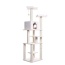 Real Wood B7801 Classic Cat Tree In Ivory 6 Levels Playhouse