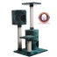 Real Woood Cat Tree House W 2 Private Condos 43" Green
