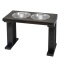 Black/Ebony - Farmhouse 2 Bowl Elevated Regular Feeder -  16 Inch