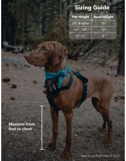 White/Chestnut - Farmhouse 3 Bowl Elevated Regular Feeder -  12 Inch