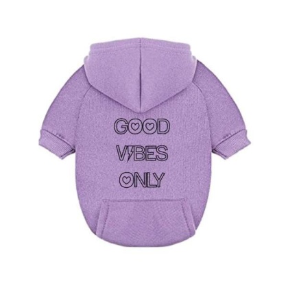 Good Vibes Only Lighting Bolt Dog Hoodie - XX-Large: 15 - 18 lbs