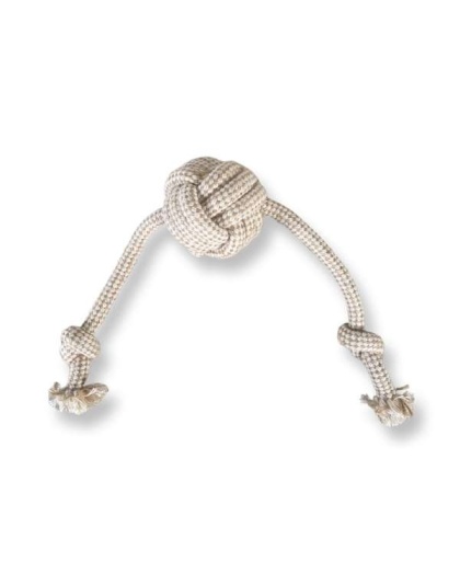 Ball and Two Knots Hemp Toy for Dogs