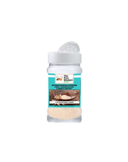 Ashwagandha Powder - Stress, Concentration & Energy Support*  The Petz Kitchen Dogs Cats - 2 Oz.