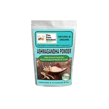 Ashwagandha Powder - Stress, Concentration & Energy Support*  The Petz Kitchen Dogs Cats - 8 Oz