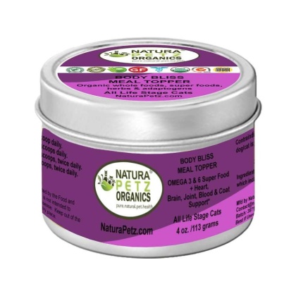 Body Bliss Meal Topper- Omega 3 & 6 Super Food + Heart, Brain Joint, Blood & Coat Support* - 4 Oz. Cat