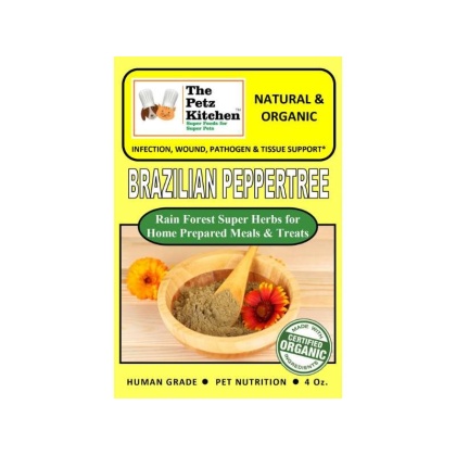 Brazilian Peppertree - Infection, Wound, Pathogen & Tissue Support* The Petz Kitchen For Dogs & Cats* - 4 Oz. Organic