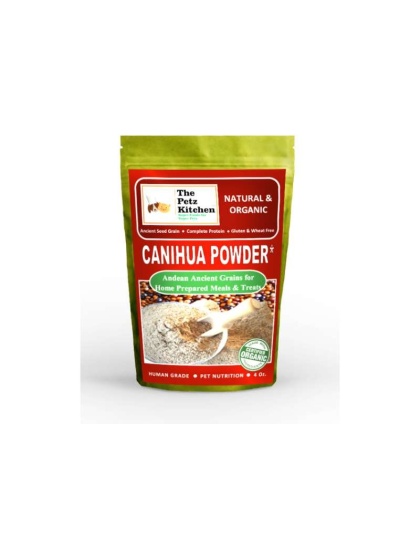 Canihua Flour - Organic Ancient Seed Grain - Complete Protein - Wheat & Gluten Free* The Petz Kitchen Dog & Cat Super Foods* - 4 Oz