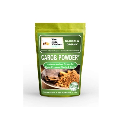 Carob Antioxidant Digestive & Cardiovascular Support* The Petz Kitchen - Organic Raw & Human Grade Ingredients For Home Prepared Meals & Treats - 8 Oz