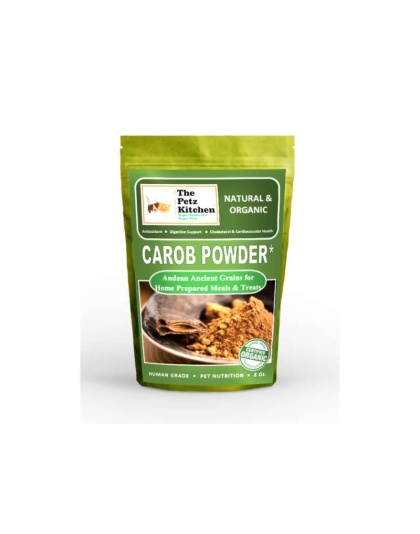 Carob Antioxidant Digestive & Cardiovascular Support* The Petz Kitchen - Organic Raw & Human Grade Ingredients For Home Prepared Meals & Treats - 8 Oz