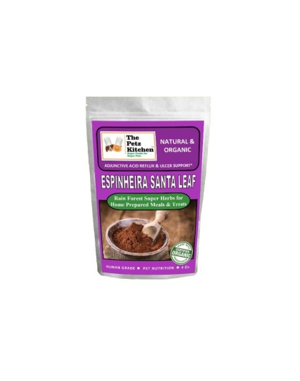 Espinheira Santa Leaf - Adjunctive Acid Reflux & Ulcer Support* The Petz Kitchen For Dogs And Cats* - 4 Oz. Bag
