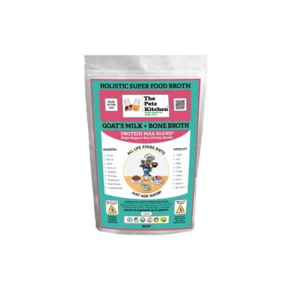 Goats Milk & Bone Broth Protein Max Blend* Stress, Gland, Joint & Immune Support* The Petz Kitchen  Broth