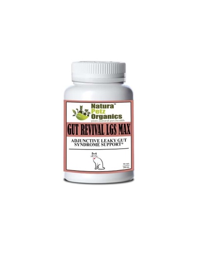 Gut Revival Lgs Max Capsules - Adjunctive Leaky Gut Syndrome Support* For Dogs And Cats - Cat 90 caps / 250 mg.