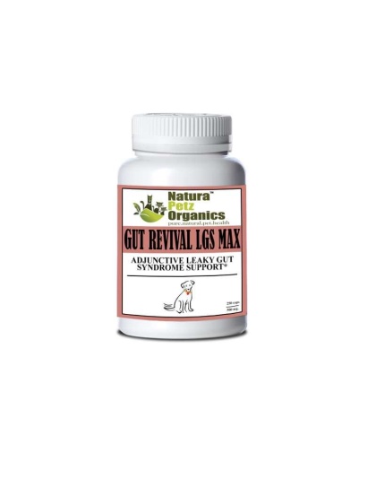Gut Revival Lgs Max Capsules - Adjunctive Leaky Gut Syndrome Support* For Dogs And Cats - Dog 250 Caps / 500 mg.