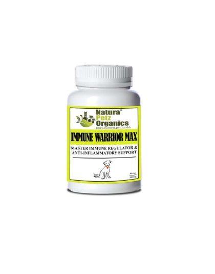 Immune Warrior Max Master Blend Capsules* Immune Regulator & Anti-Inflammatory Support* For  Dogs & Cats - DOG 500 mg. - 90 caps