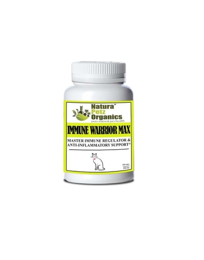 Immune Warrior Max Master Blend Capsules* Immune Regulator & Anti-Inflammatory Support* For  Dogs & Cats - CAT 250 mg. - 150 caps
