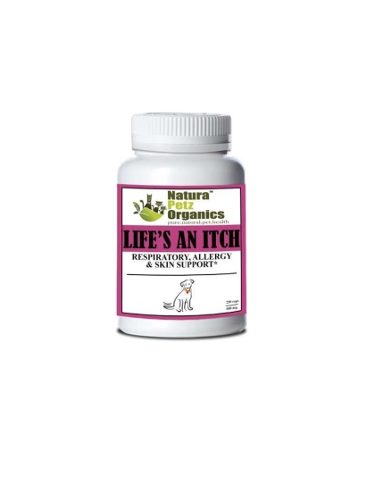 Life'S An Itch Capsules - Respiratory, Allergy & Skin Support* Capsules For Dogs & Cats* - Dog 250 capsules -600 mg. Turkey Flavor