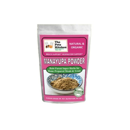 Manayupa Powder - Breath Support & Respiratory Support* The Petz Kitchen For Dogs & Cats* -  4 Oz. Bag