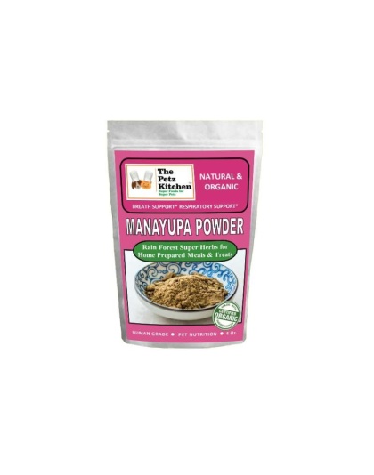 Manayupa Powder - Breath Support & Respiratory Support* The Petz Kitchen For Dogs & Cats* -  4 Oz. Bag