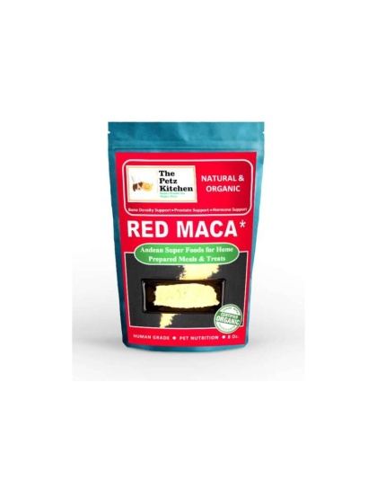 Red Maca - Bone Prostate & Hormone Support* The Petz Kitchen - Organic & Human Grade Ingredients For Home Prepared Meals & Treats - 8 Oz.