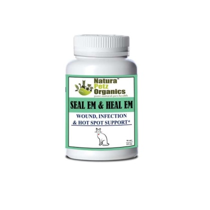 Seal Em & Heal Em Capsules Dog Cat & Small Animal*  Wound, Infection & Hot Spot Support* - CAT/ 90 caps /  225 mg