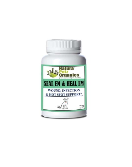 Seal Em & Heal Em Capsules Dog Cat & Small Animal*  Wound, Infection & Hot Spot Support* - DOG/ 150 caps /  450 mg