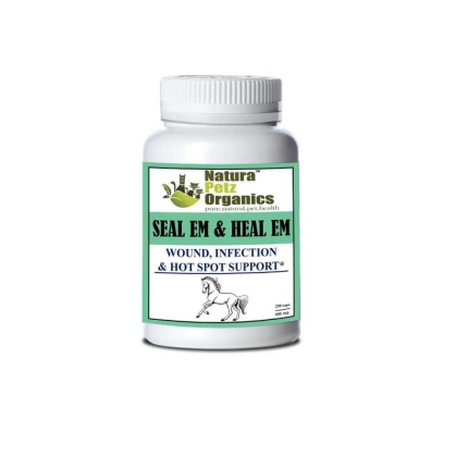 Seal Em & Heal Em Capsules Equine- Wound, Infection Ulcer Bite Bleeding & Hot Spot Support* - Horse - 250 caps / 600 mg
