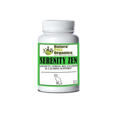 Serenity Zen - Anxiety, Stress, Relaxation & Multi-Systems Calming Support Dogs & Cats* - CAT /90 caps / 300 mg / Size 3