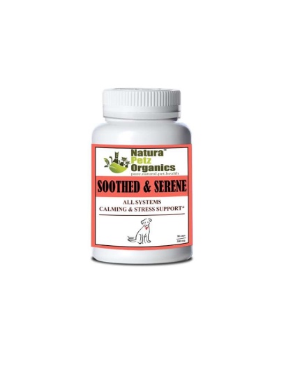 Soothed & Serene - All Systems Anxiety, Calming & Stress Support* Dogs & Catss & Cats* - DOG/ 90 caps / 500 mg /Size 1
