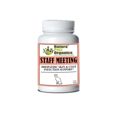 Staff Meeting* Idiopathic Skin & Coat Infection* Support For Dogs And Cats* - DOG 250 Caps - 500 mg. Size 1