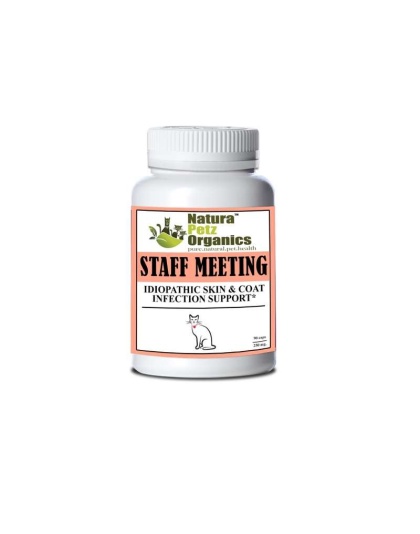 Staff Meeting* Idiopathic Skin & Coat Infection* Support For Dogs And Cats* - DOG 250 Caps - 500 mg. Size 1