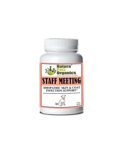Staff Meeting* Idiopathic Skin & Coat Infection* Support For Dogs And Cats* - DOG 90 Caps - 500 mg. Size 1