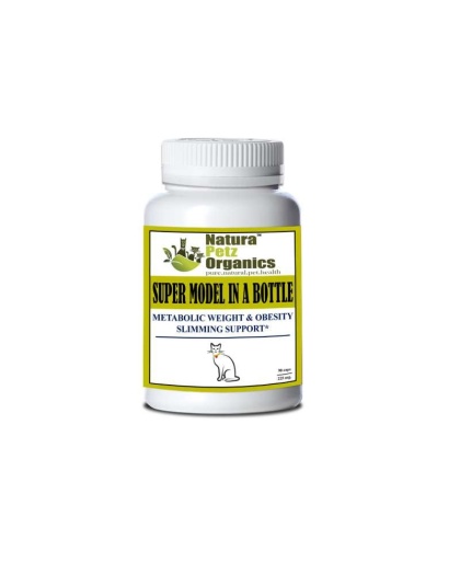 Super Model In A Bottle - Metabolic Weight & Obesity Slimming Support* Adult & Senior Pets* - CAT  / 90 caps / 250 mg  Turkey Flavor