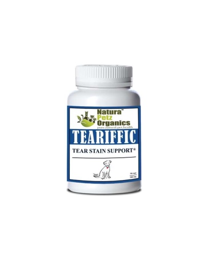 Teariffic - Tear Stain Support For Dogs* Tear Stain Support For Cats* - Dog 90 caps - 500 mg Size 1 Cap /