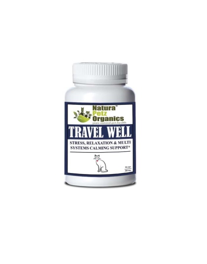 Travel Well - Stress, Relaxation & Calming Stress Support* For Dogs And Cats On The Go* - Cat / 90 caps/ 250 mg/ Size 3